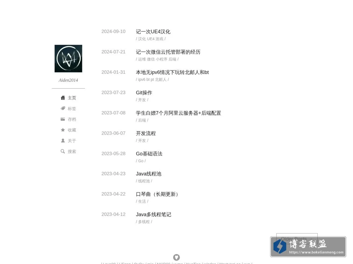 Aiden2014 的网站快照