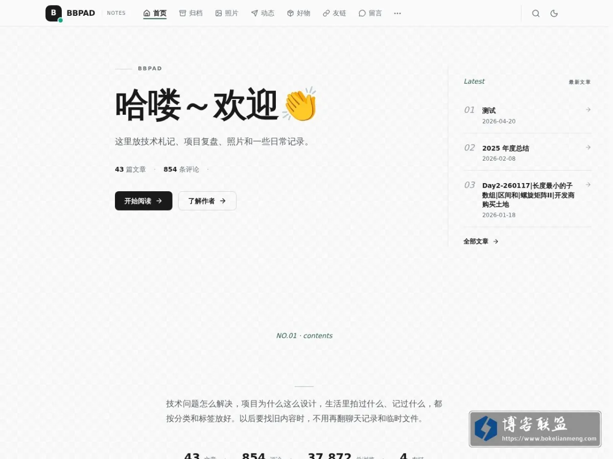 BBPAD 的网站快照
