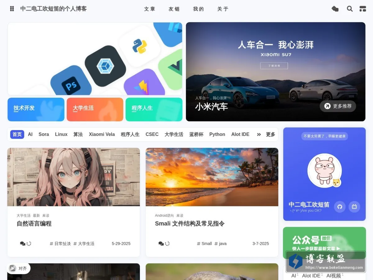 中二电工吹短笛的个人博客 - ヽ(o ?o )Are you OK? 的网站快照