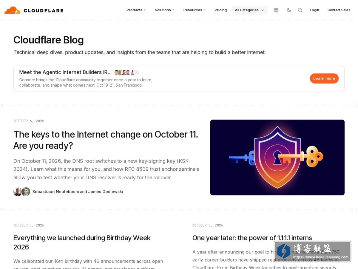 The Cloudflare Blog 的网站快照
