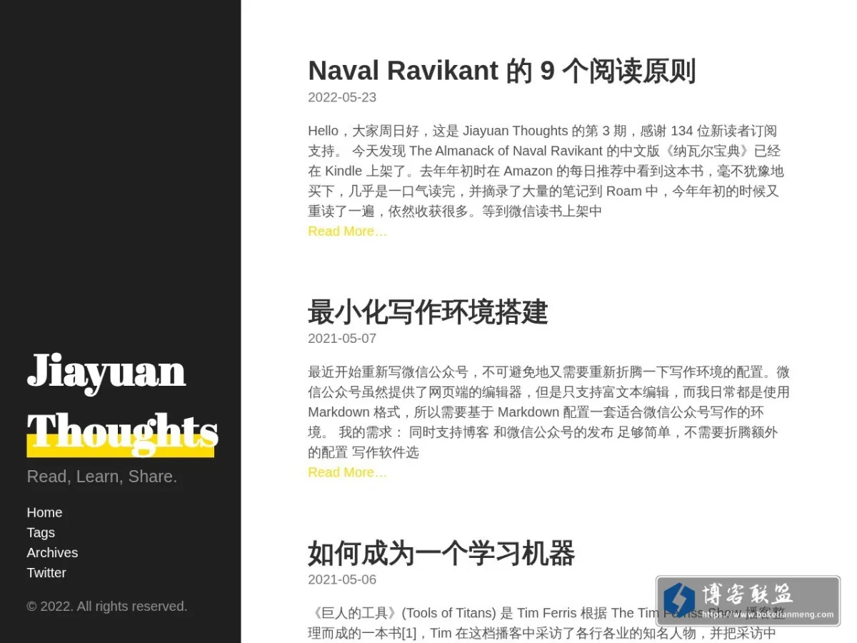 Jiayuan Thoughts 的网站快照