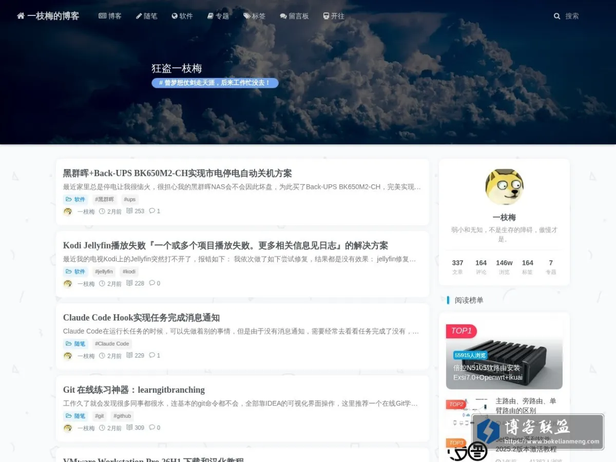 一枝梅的博客 的网站快照