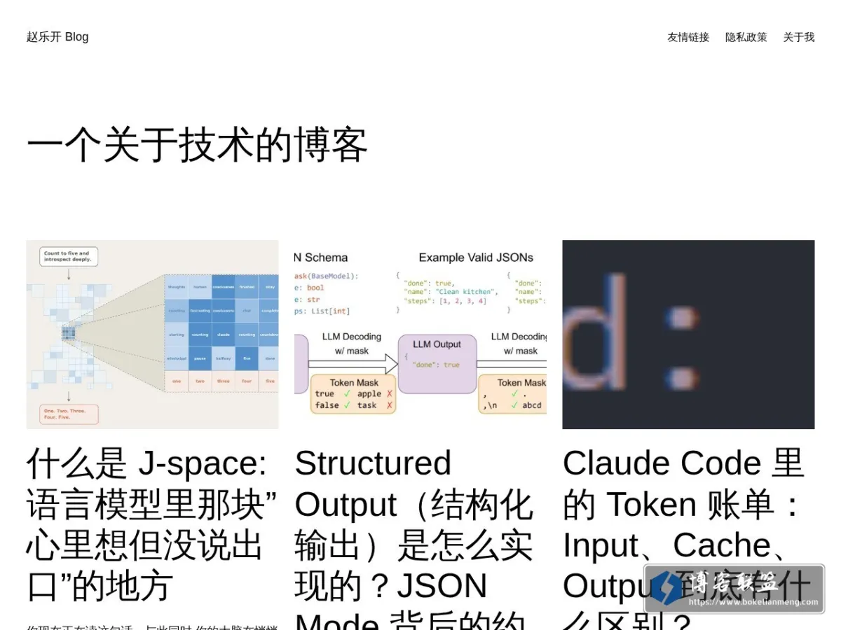 赵乐开 Blog 的网站快照