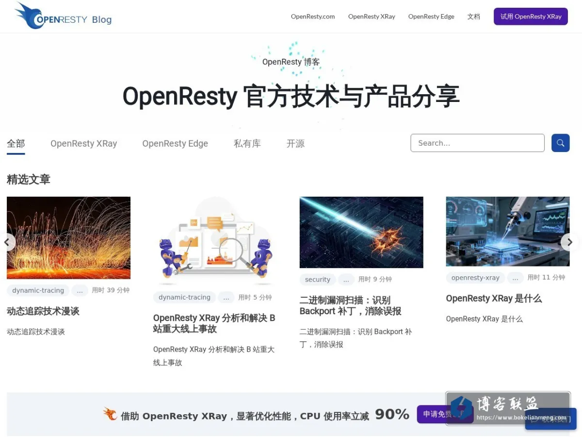 OpenResty 官方博客 的网站快照