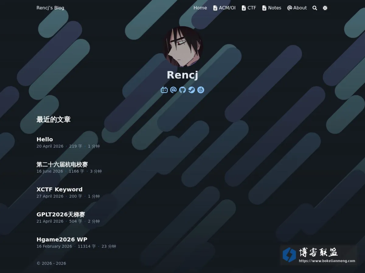 Rencj's Blog 的网站快照