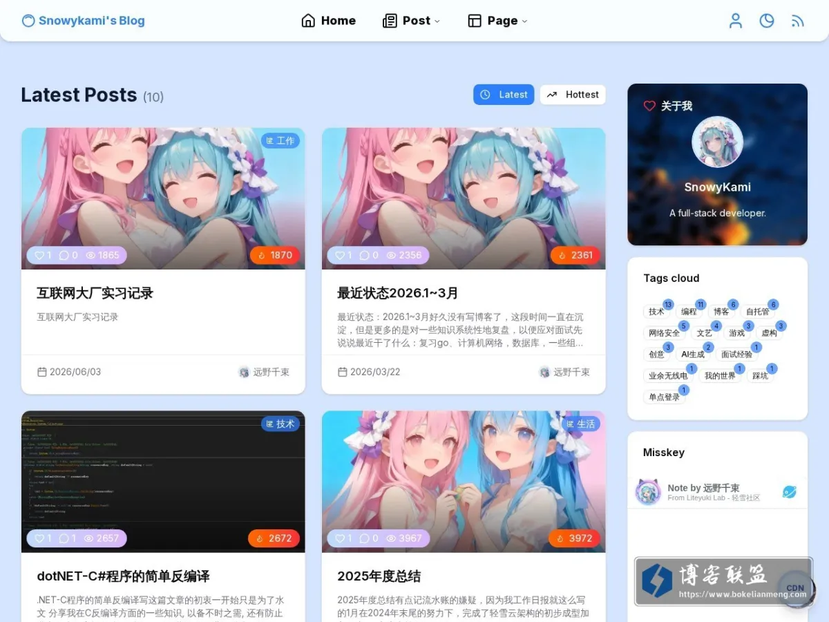 Home - Snowykami's Blog 的网站快照