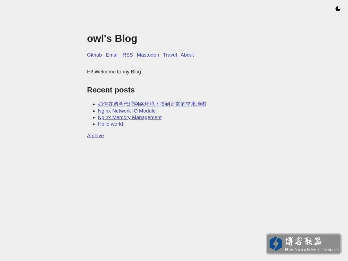 owl's Blog 的网站快照