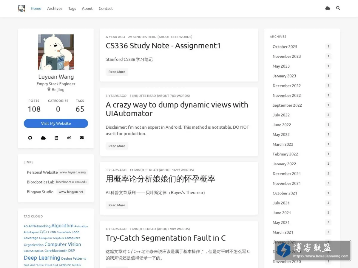 Luyuan's Blog 的网站快照