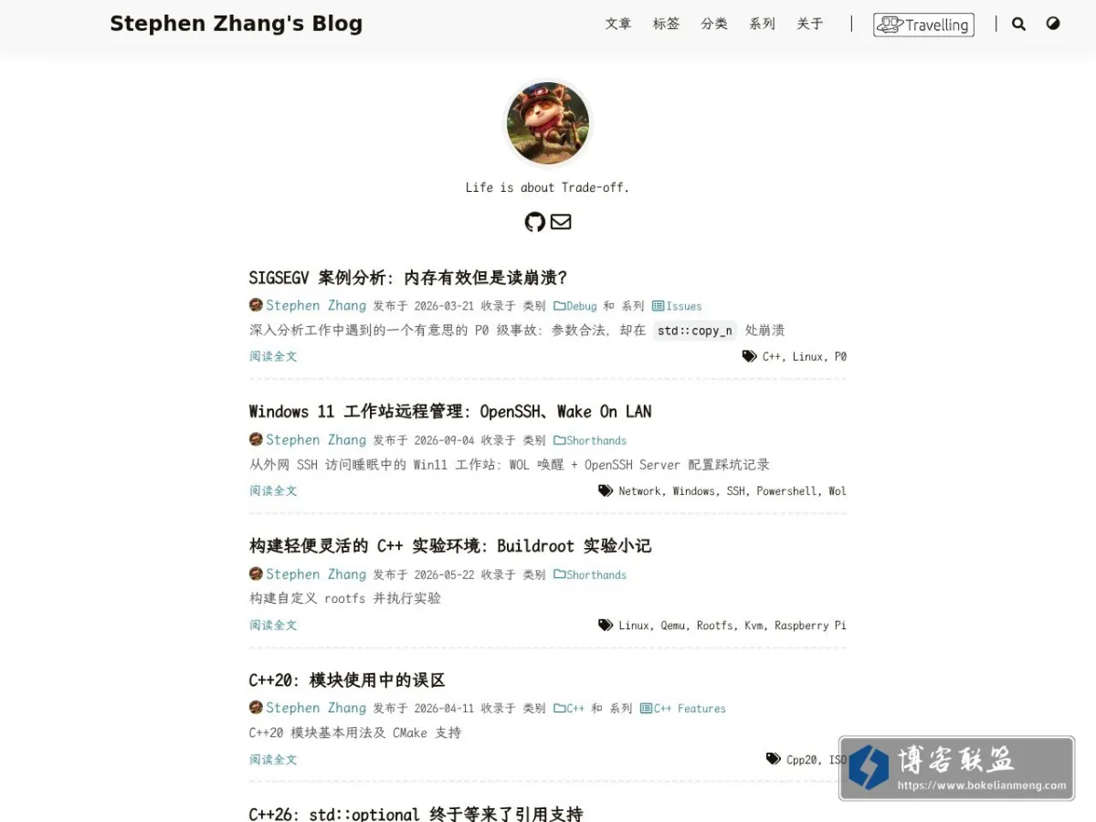 Stephen Zhang's Blogs 的网站快照