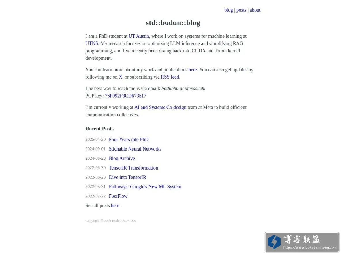 std::bodun::blog 的网站快照