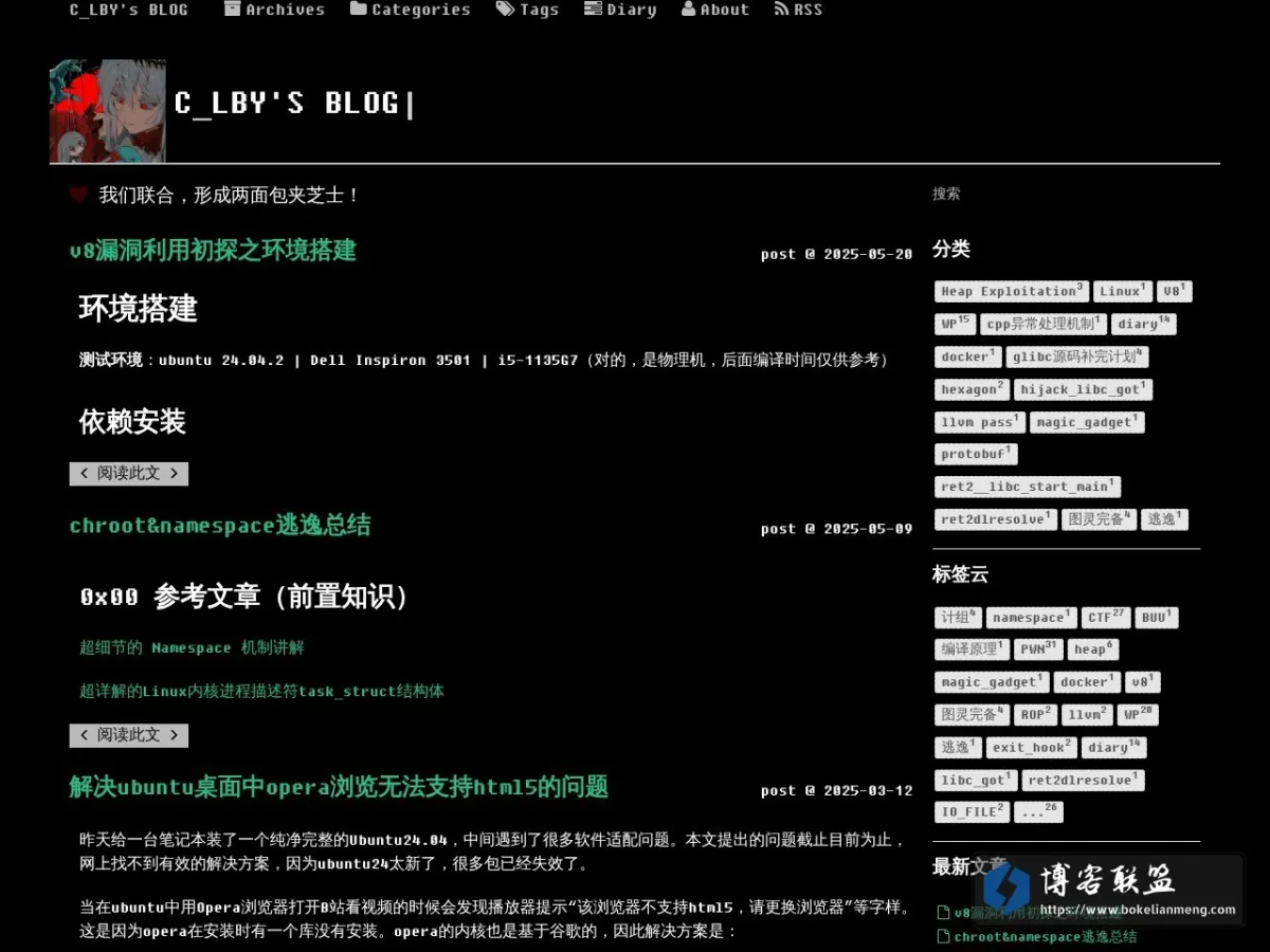 C_LBY's BLOG 的网站快照