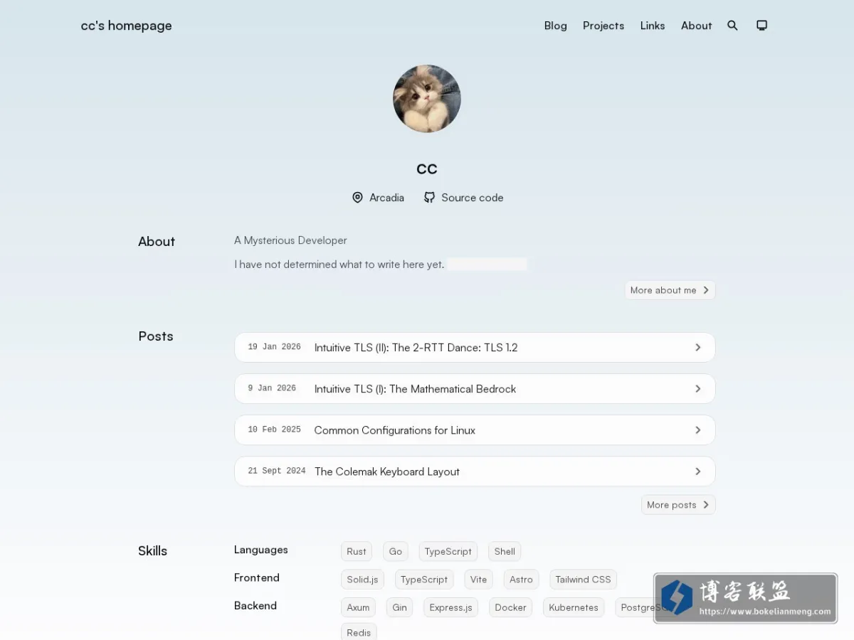 Home ? cc's homepage 的网站快照