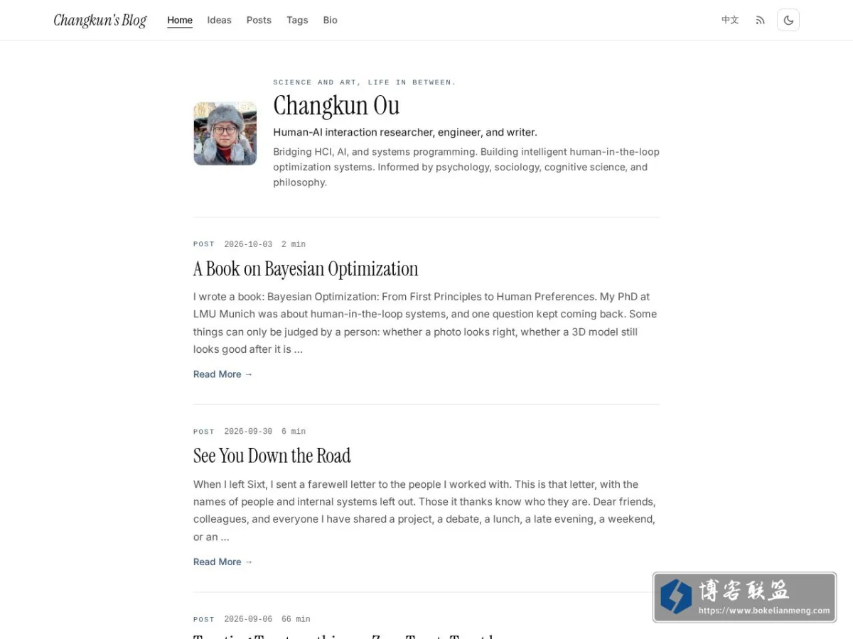 Changkun's Blog 的网站快照