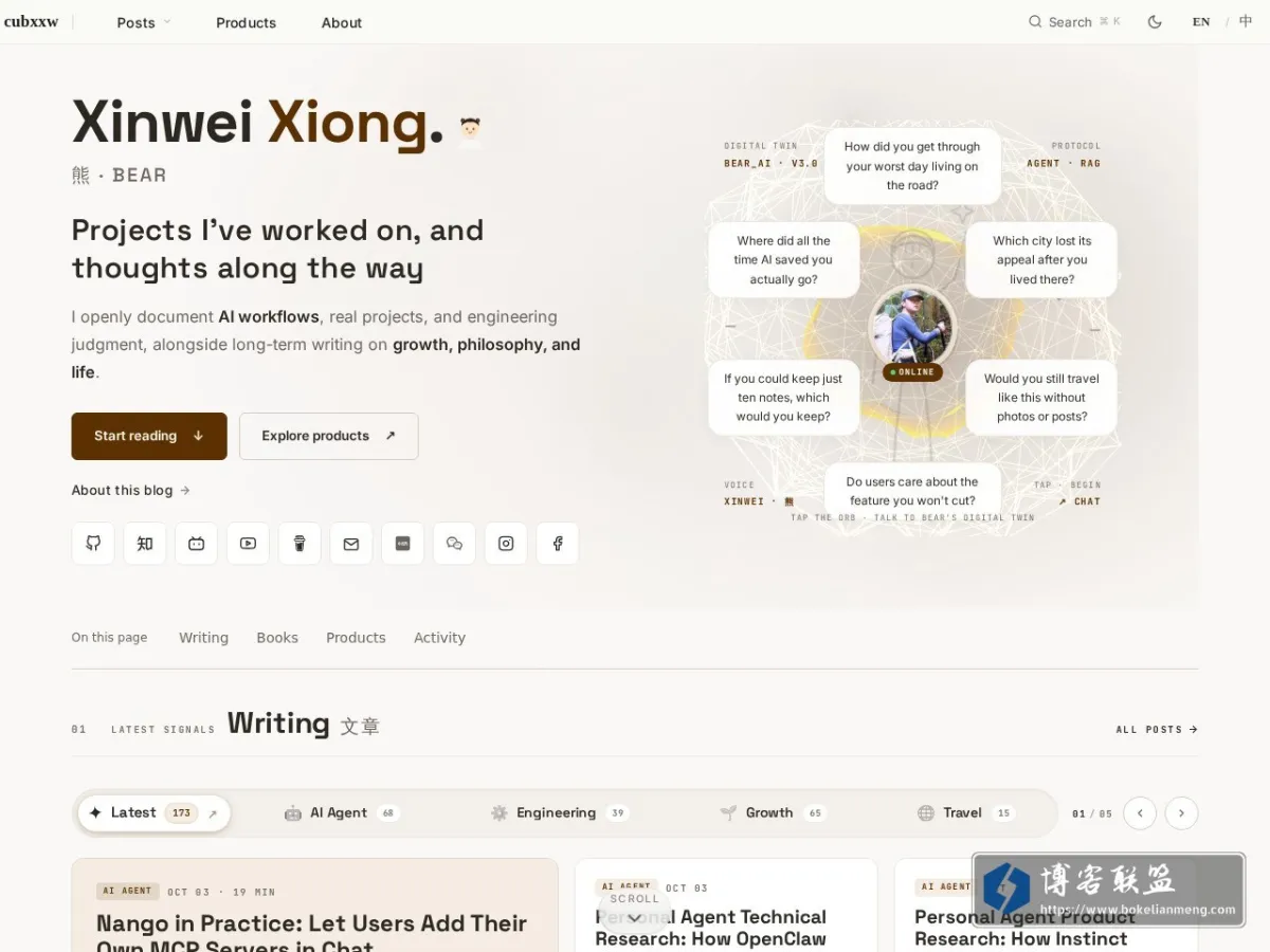 xiongxinwei的个人博客 的网站快照