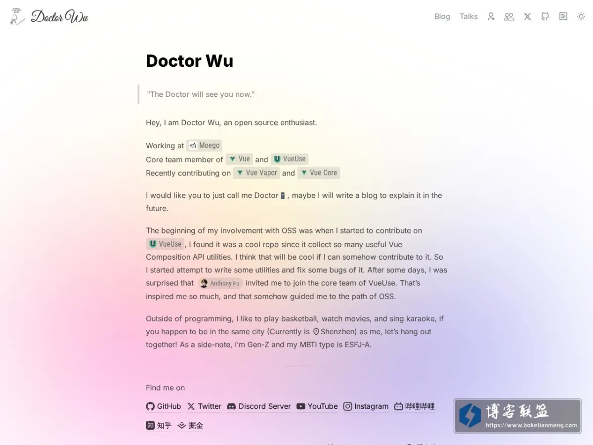 Doctor Wu 的网站快照