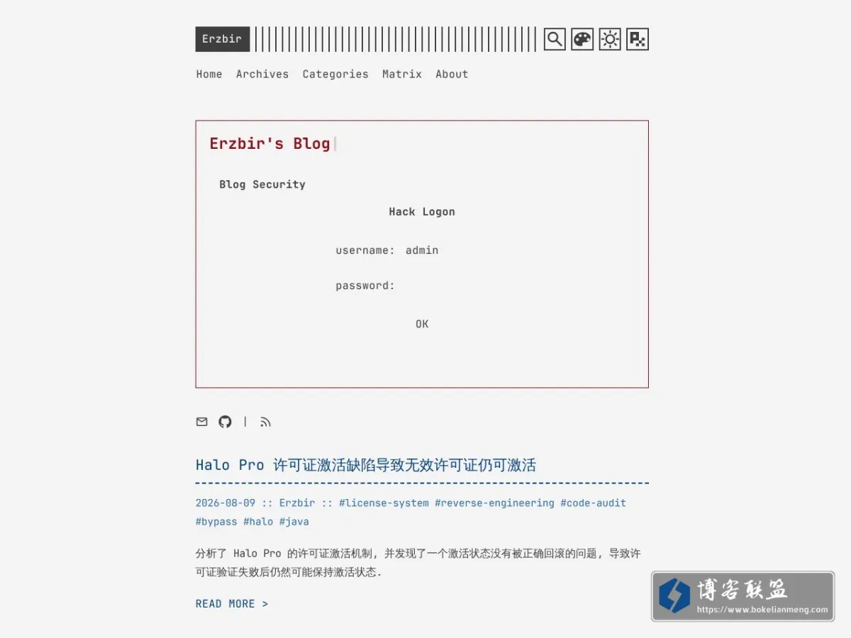 Erzbir's Blog 的网站快照