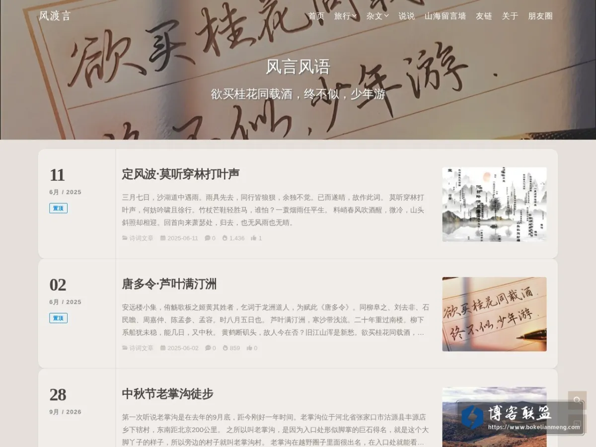 风渡言 的网站快照
