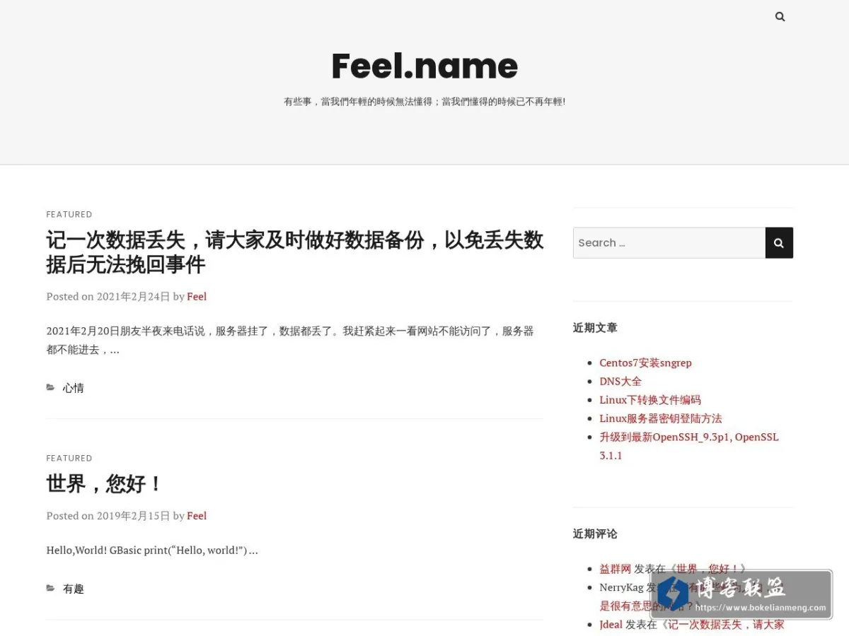 Feel.name 的网站快照
