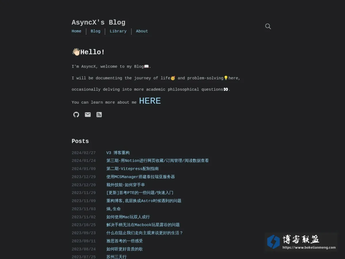 AsyncX's Blog 的网站快照