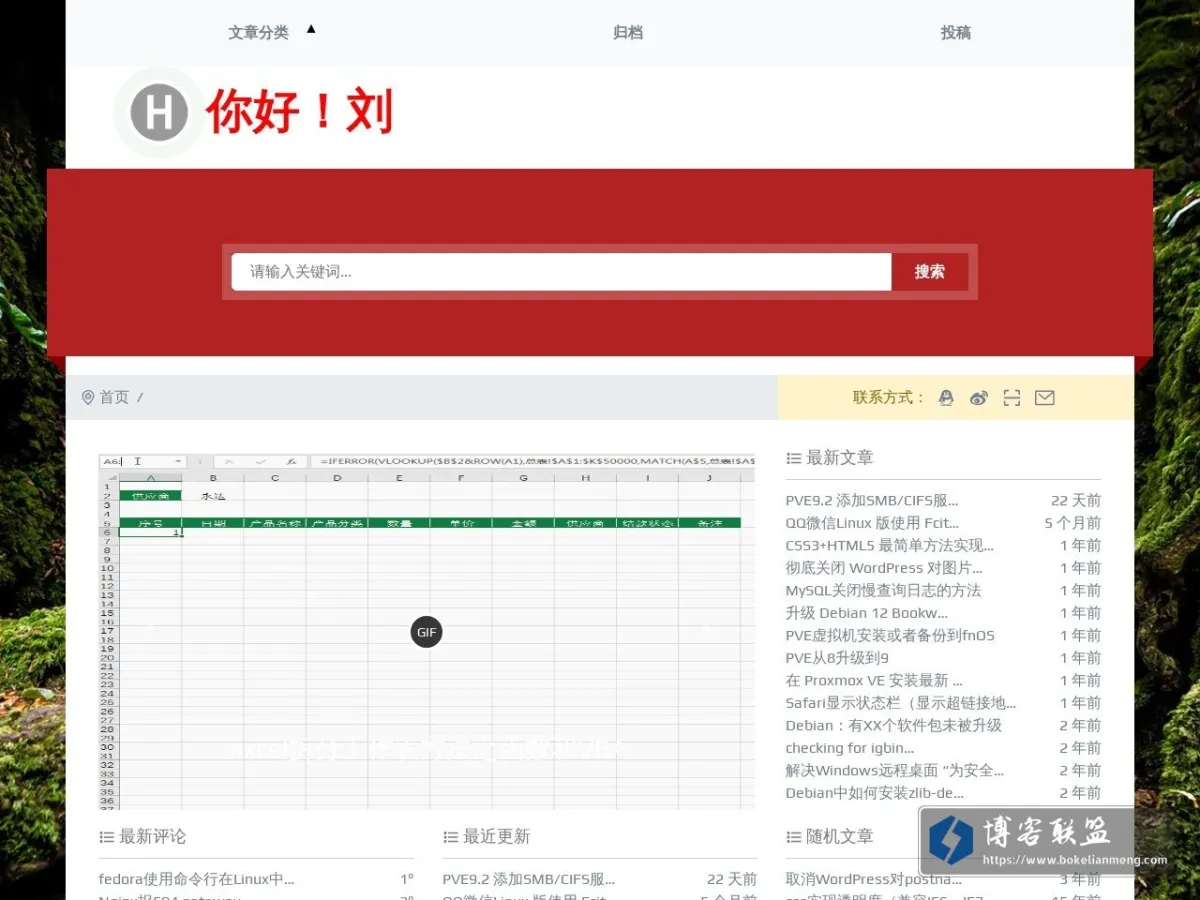 你好！刘 – 网罗天下技术，崇尚向上精神 的网站快照