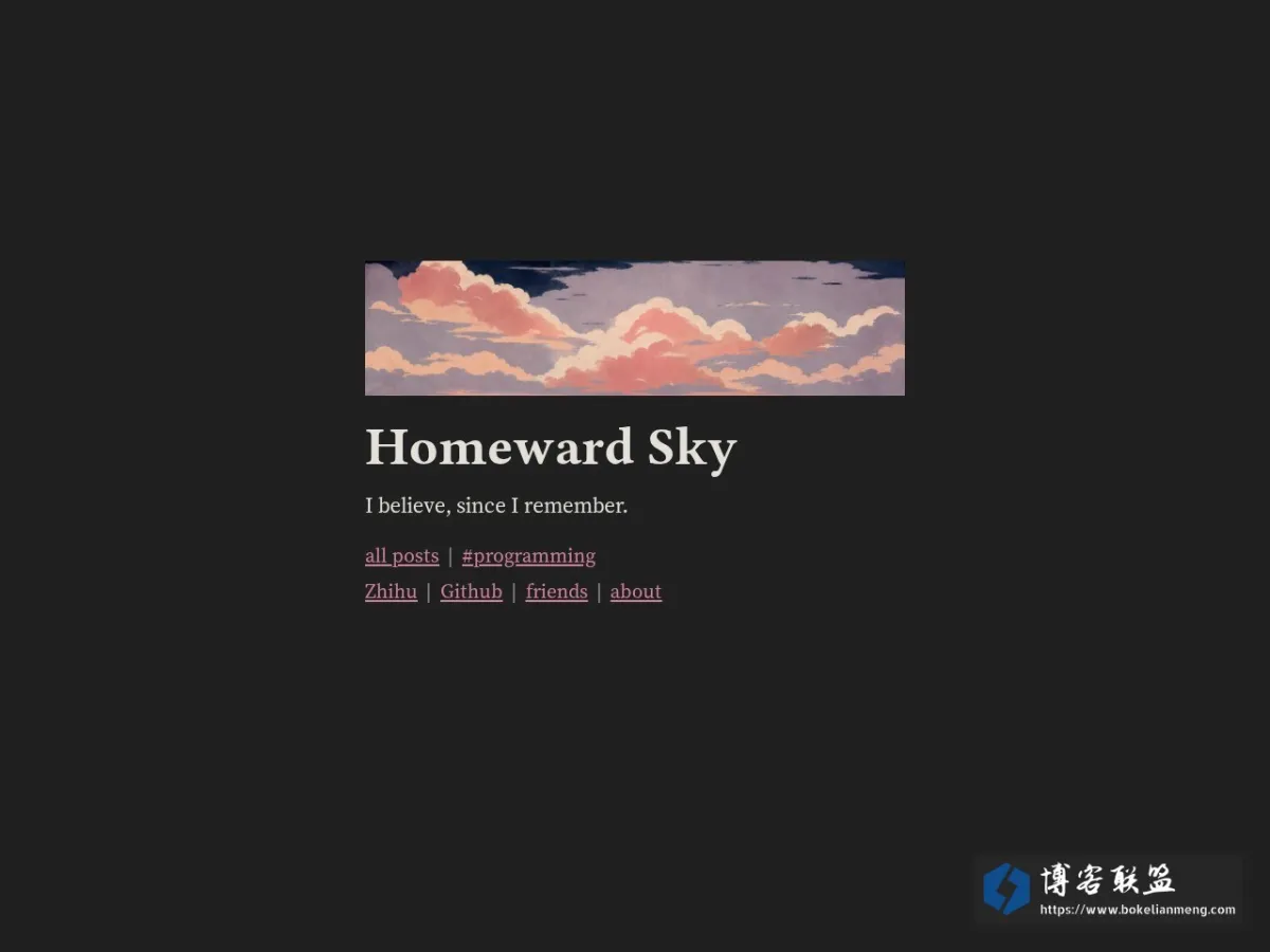 Homeward Sky 的网站快照