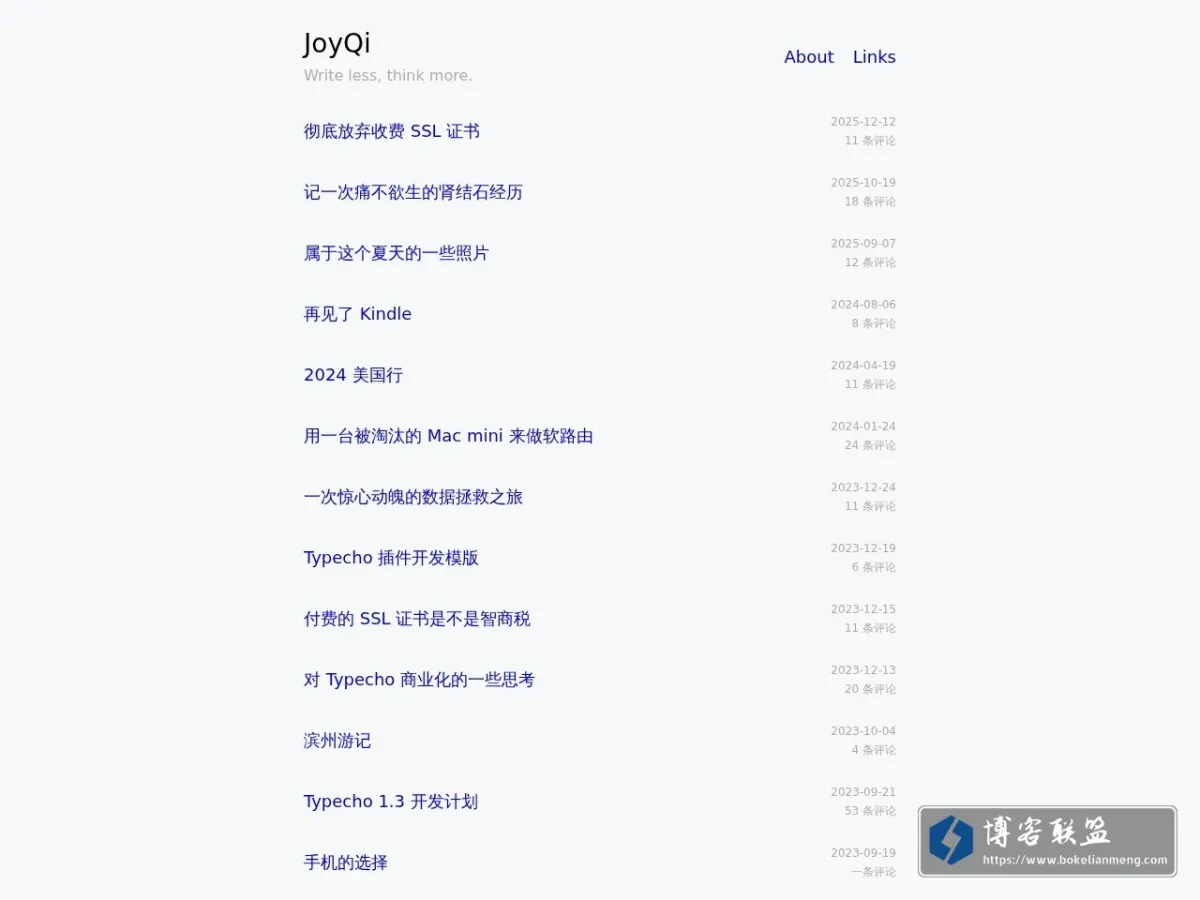 JoyQi 的网站快照
