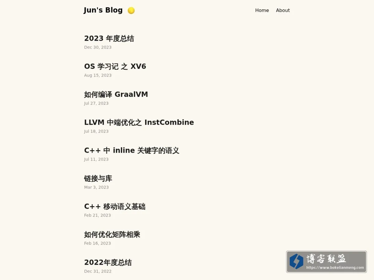 Jun's Blog 的网站快照