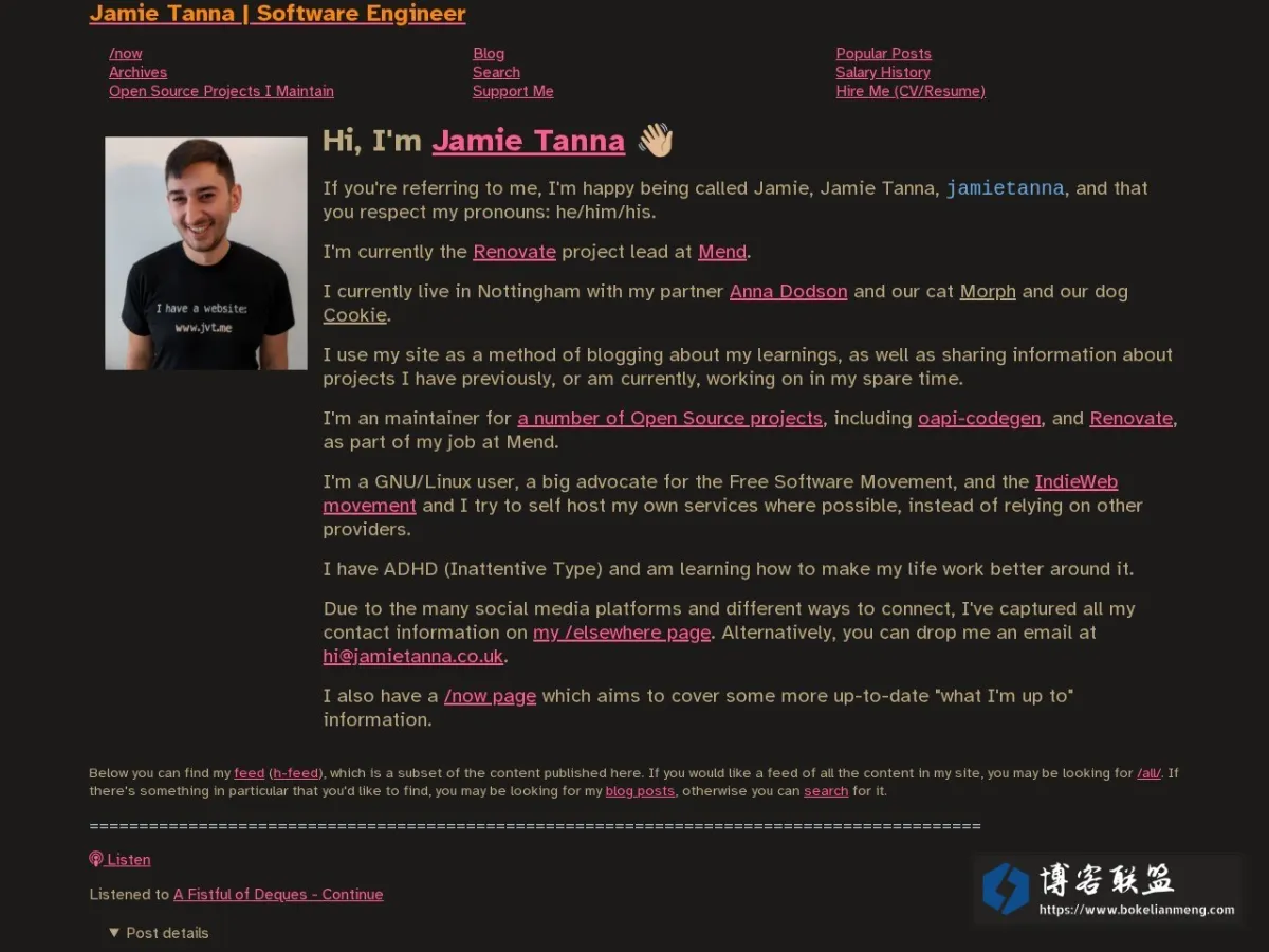 Jamie Tanna | Software Engineer 的网站快照