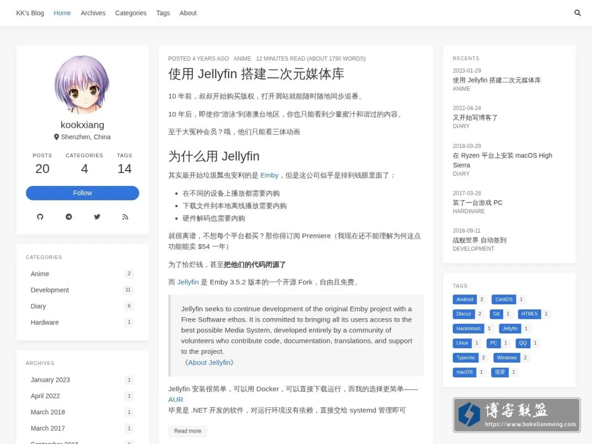 KK's Blog 的网站快照