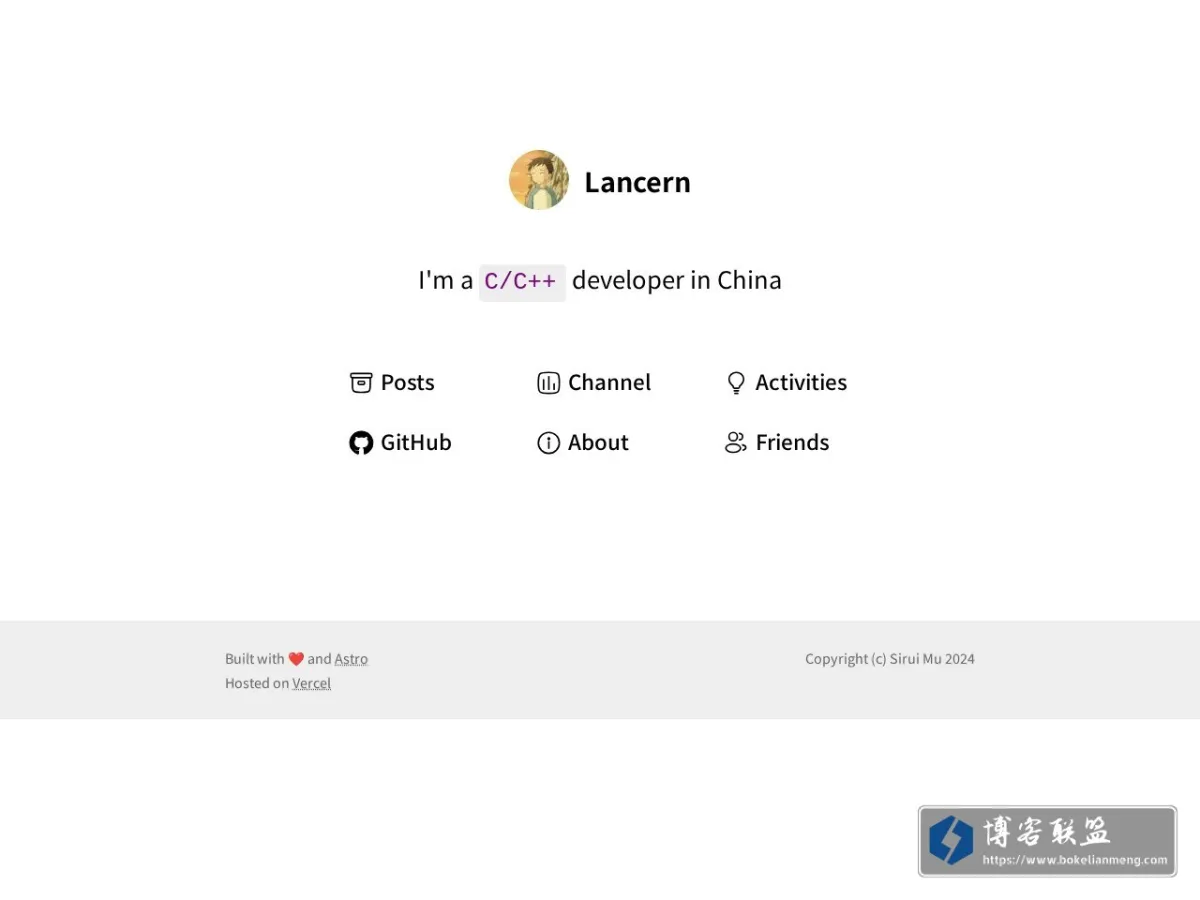 Lancern's Home 的网站快照