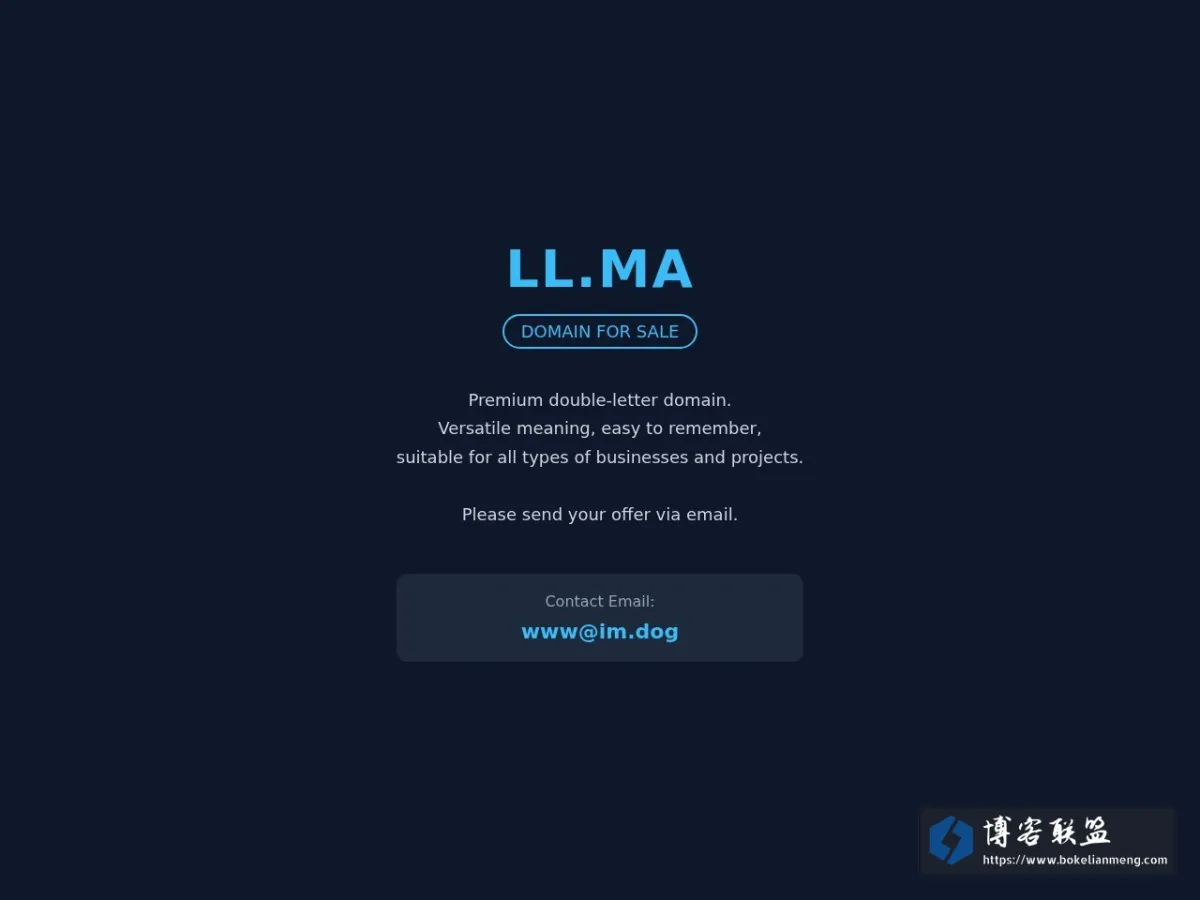 LL.MA - Domain For Sale 的网站快照