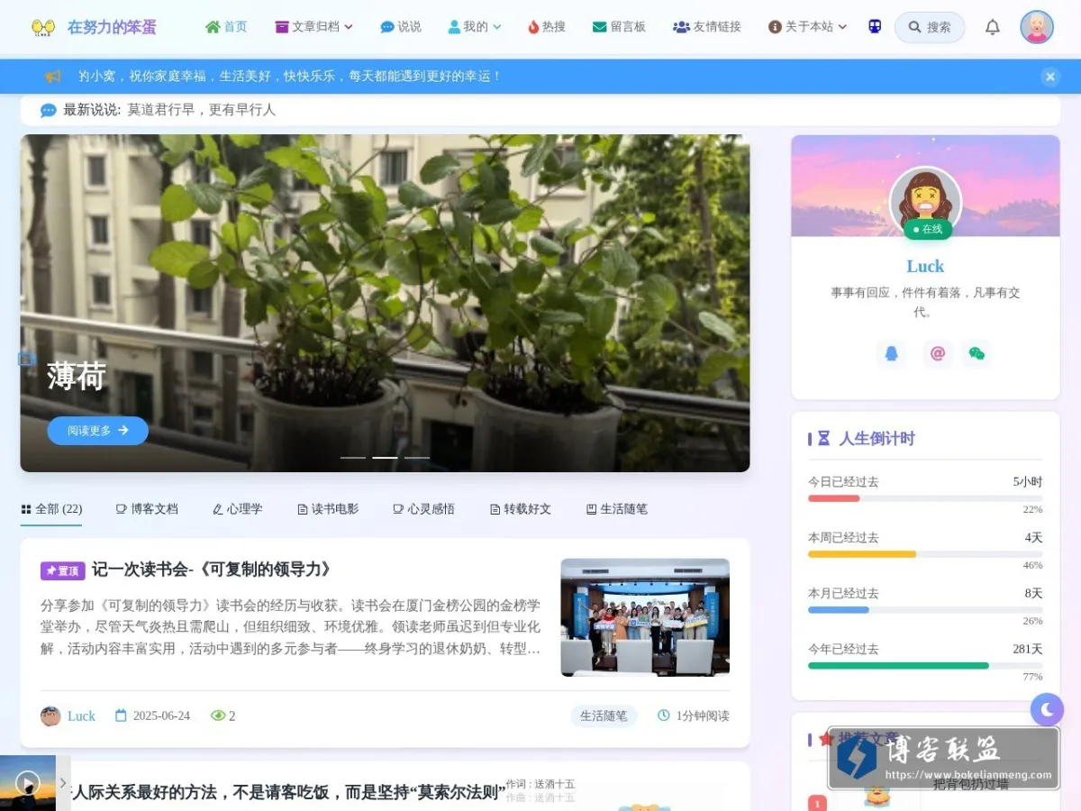 在努力的笨蛋 的网站快照