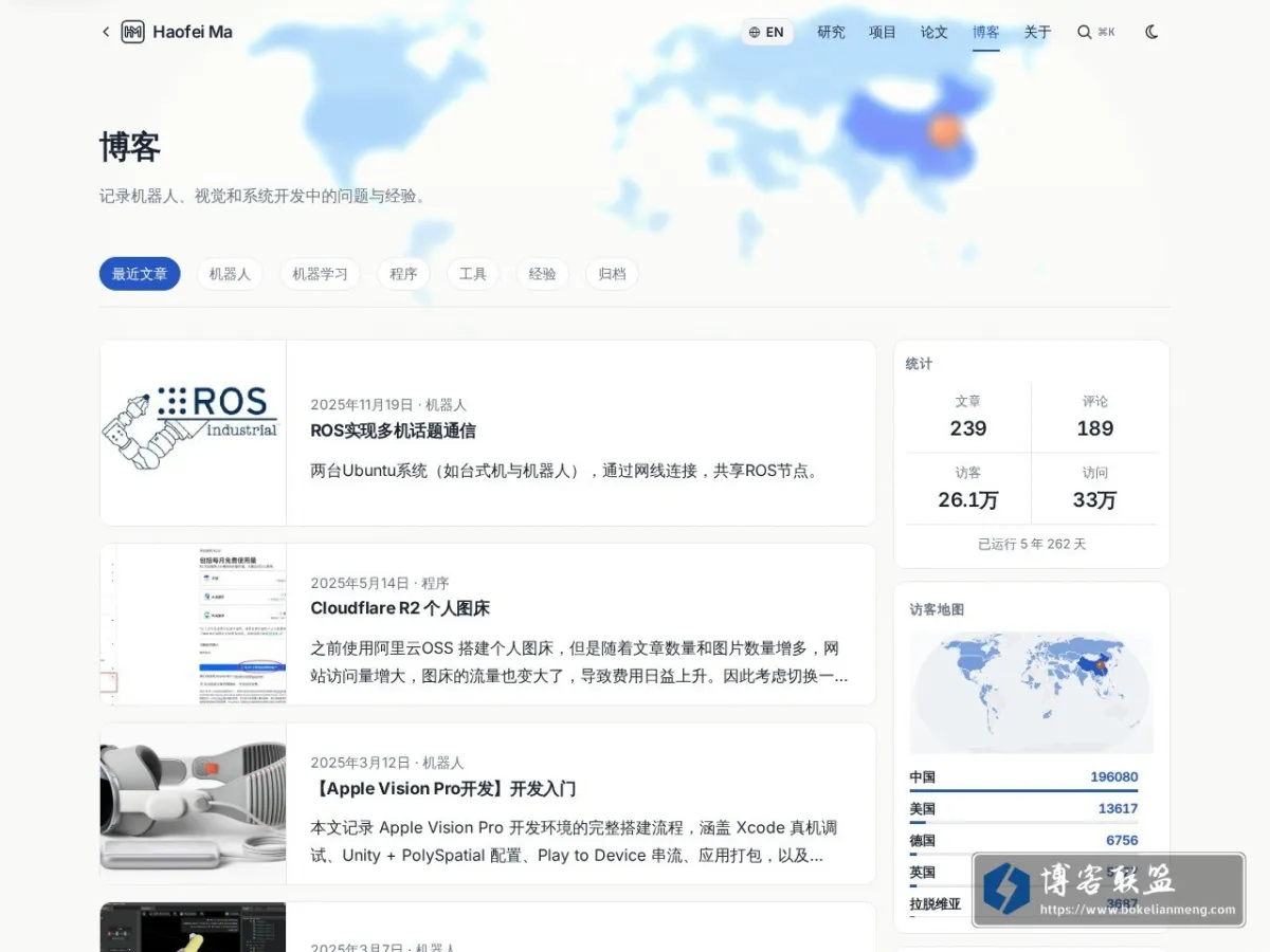 马浩飞丨博客 - 进步无止境 的网站快照