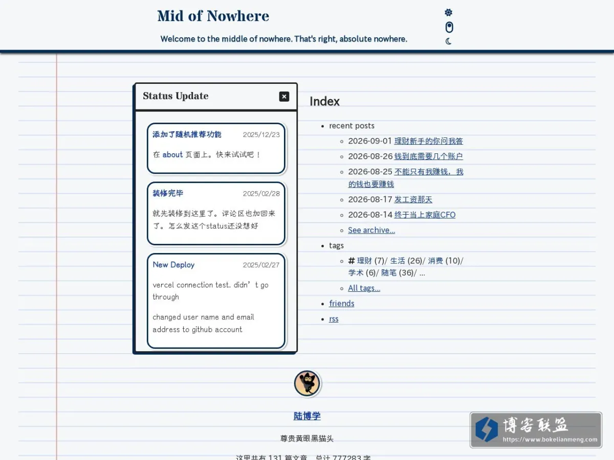 Mid of Nowhere 的网站快照