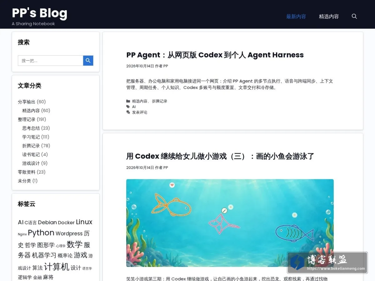 PP's Blog 的网站快照