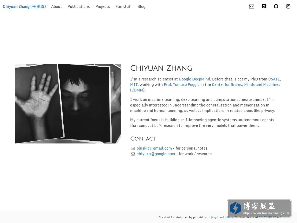 Chiyuan Zhang 的网站快照