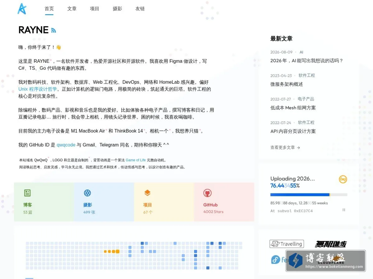 RAYNE's Blog 的网站快照