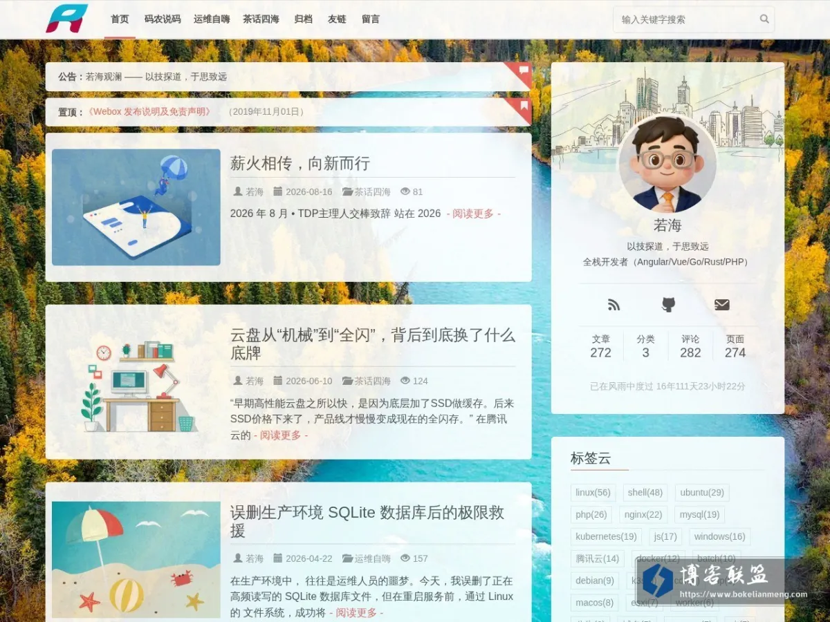 若海观澜 的网站快照
