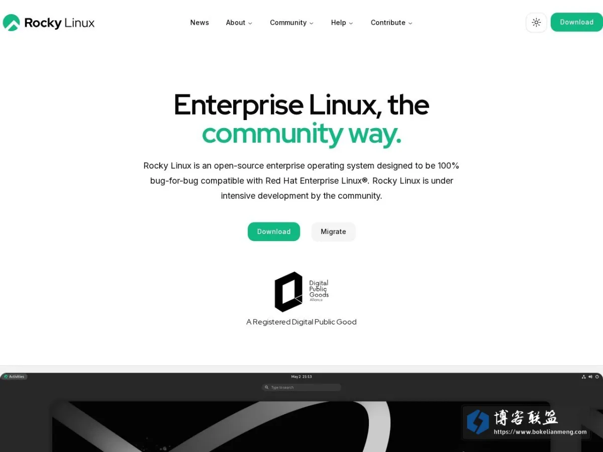 Rocky Linux 的网站快照