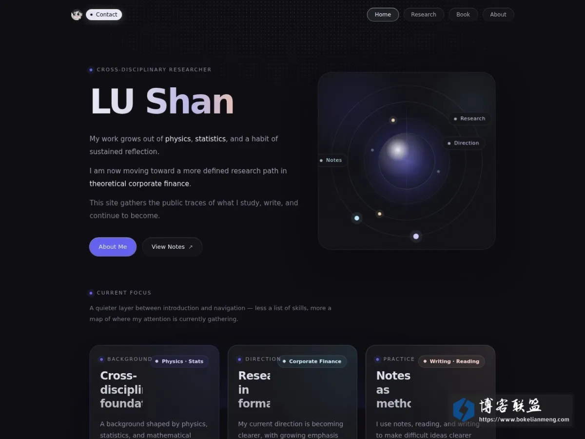 LU Shan — Personal Website 的网站快照