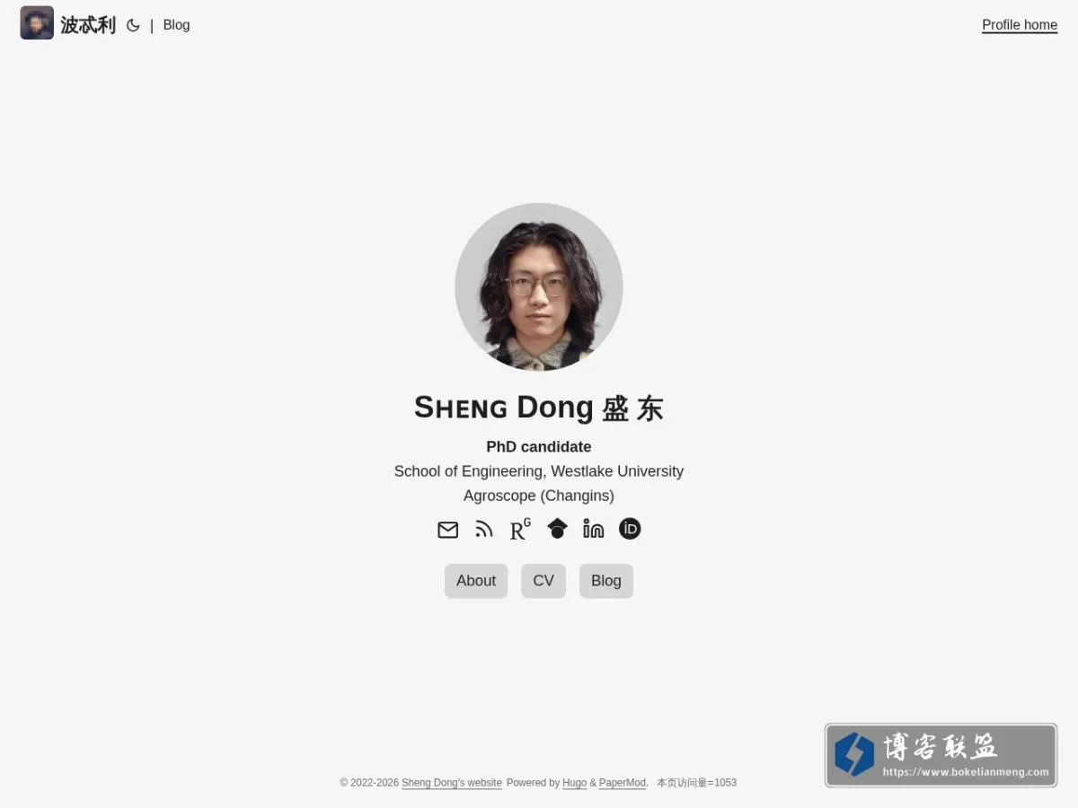Sheng Dong's website 的网站快照