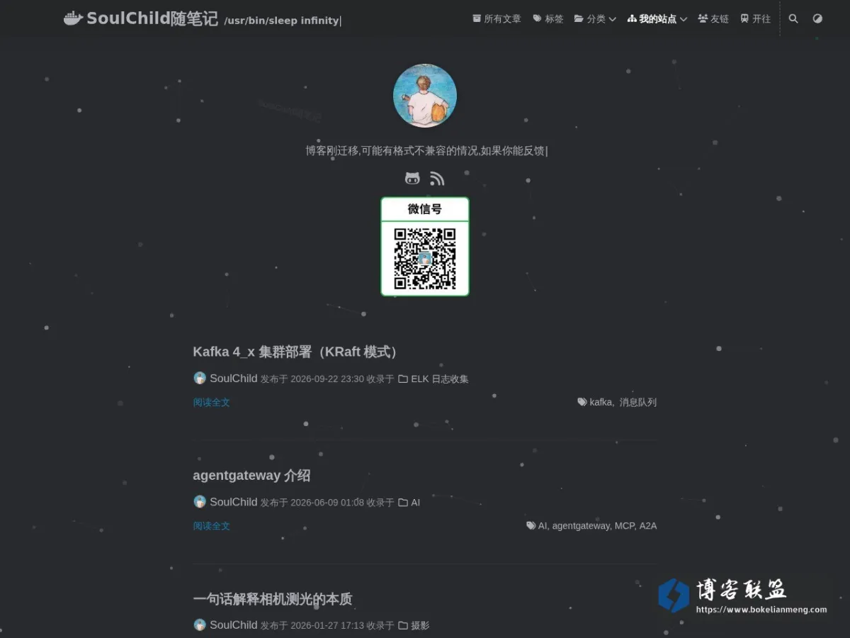 SoulChild 随笔记 的网站快照