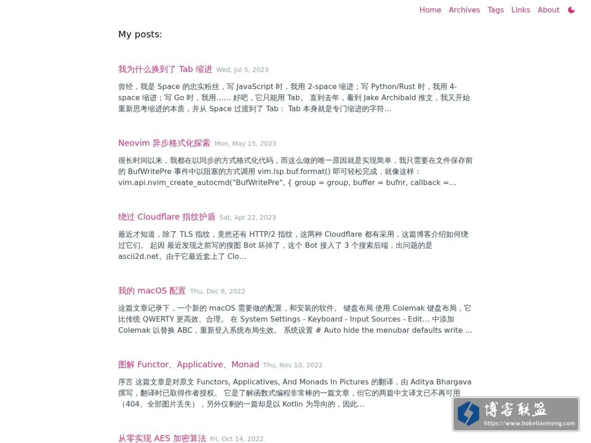 Sxyazi’s blog 的网站快照