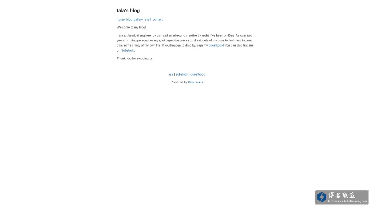 tala's blog 的网站快照