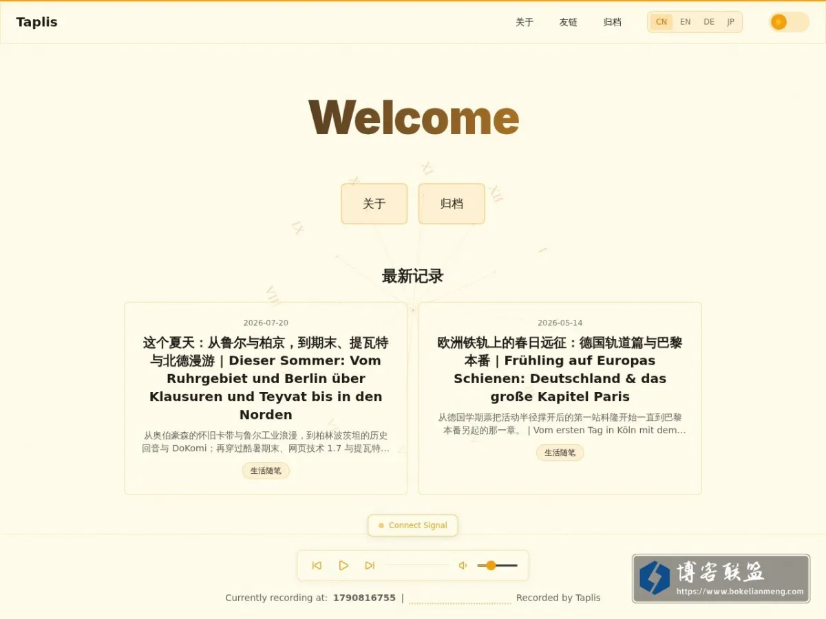 Taplis | Personal Page 的网站快照