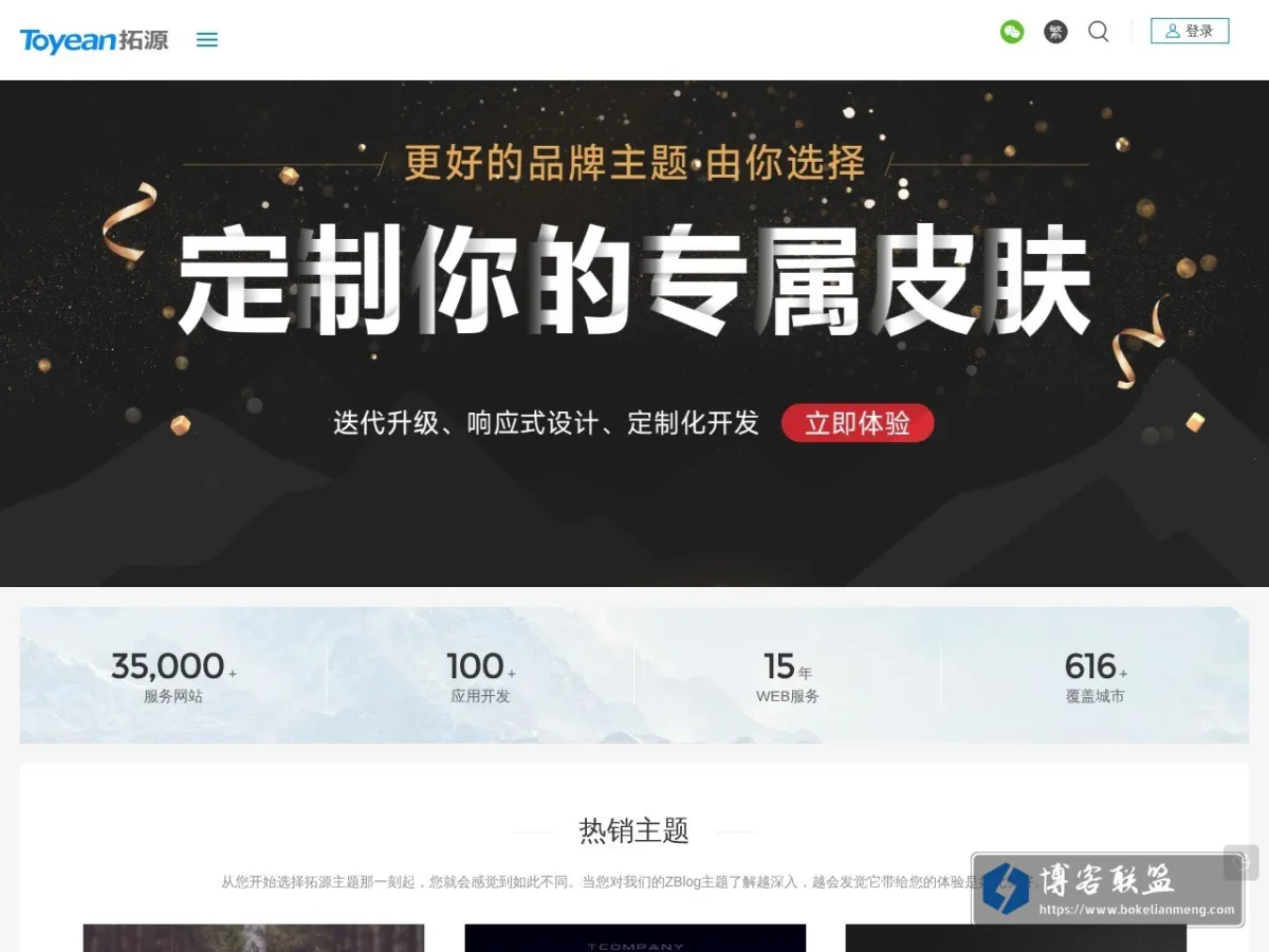拓源网 - 专业的zblog主题模版原创网站 的网站快照