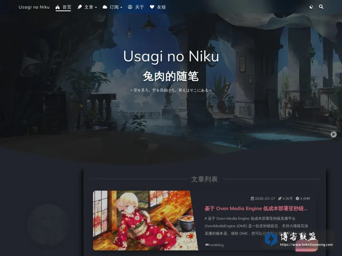 Usagi no Niku = 兔肉的随笔 = 空を見ろ。空を見続けろ。答えはそこにある 的网站快照