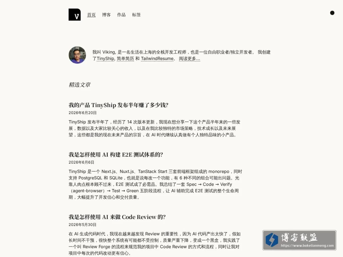 Viking Zhang 的网站快照