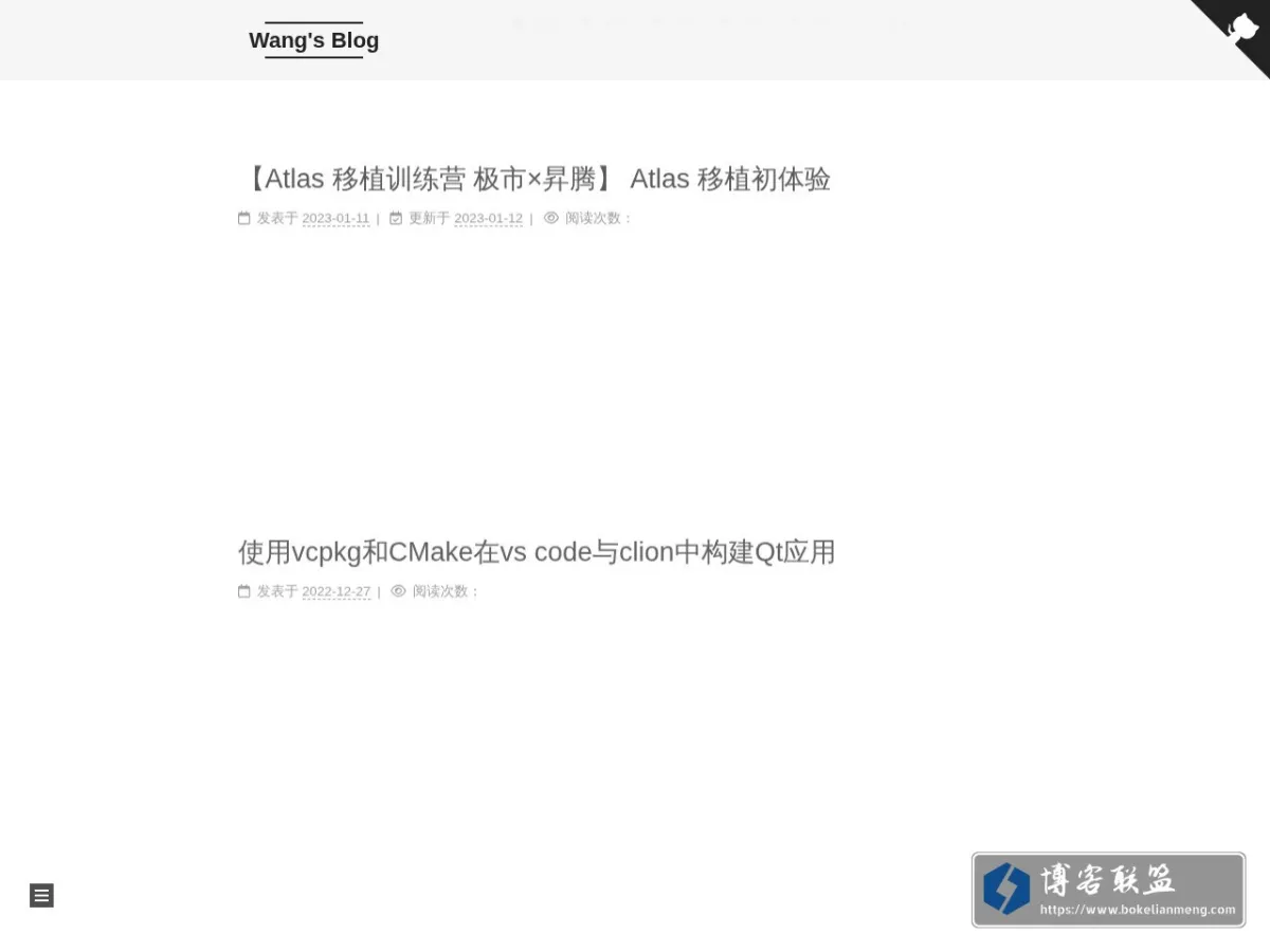 Wang's Blog 的网站快照