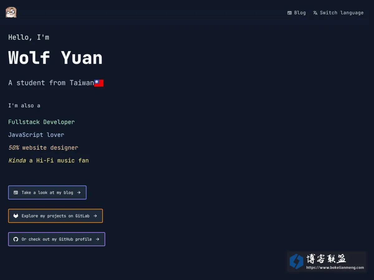 Wolf Yuan 的网站快照